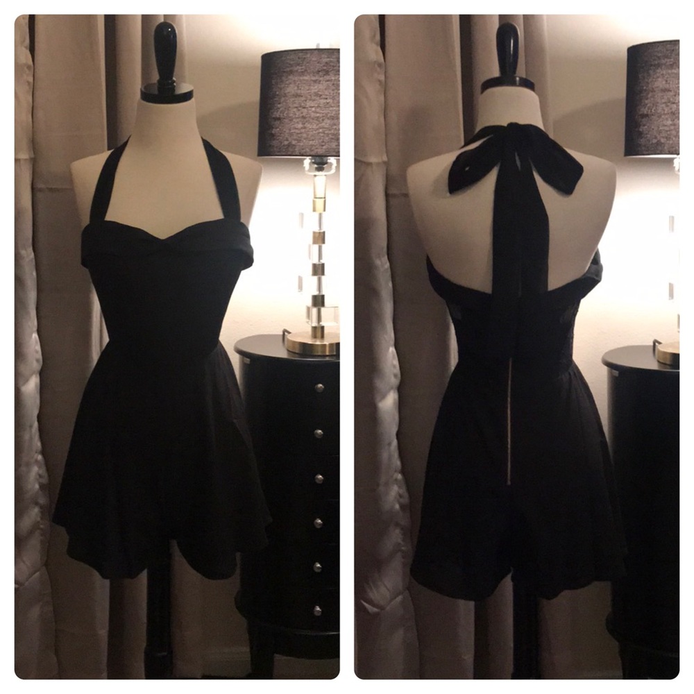 NWOT BLACK SHORTS ROMPER